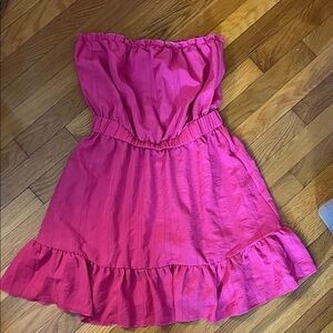 SHEIN Pink Strapless Mini Dress